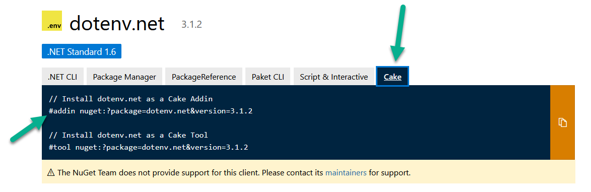 dotenv.net at Nuget.org